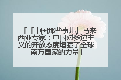 「中国那些事儿」马来西亚专家：中国对多边主义的开放态度增强了全球南方国家的力量