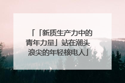 「新质生产力中的青年力量」站在潮头浪尖的年轻核电人
