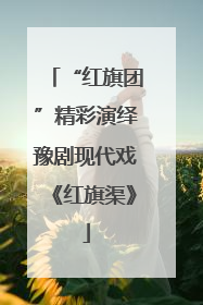 “红旗团”精彩演绎豫剧现代戏《红旗渠》