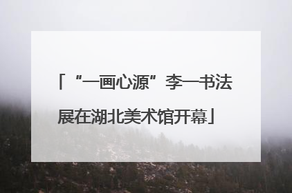 “一画心源”李一书法展在湖北美术馆开幕