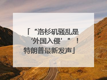 “洛杉矶骚乱是‘外国入侵’”！特朗普最新发声