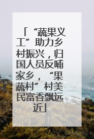 “蔬果义工”助力乡村振兴，归国人员反哺家乡，“果蔬村”村美民富香飘远近