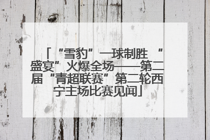 “雪豹”一球制胜 “盛宴”火爆全场——第二届“青超联赛”第二轮西宁主场比赛见闻