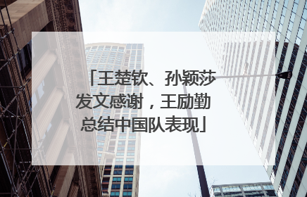 王楚钦、孙颖莎发文感谢，王励勤总结中国队表现