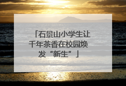 石景山小学生让千年茶香在校园焕发“新生”