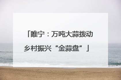 睢宁：万吨大蒜拨动乡村振兴“金蒜盘”