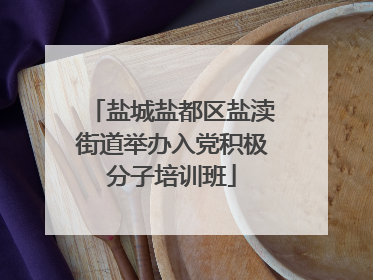 盐城盐都区盐渎街道举办入党积极分子培训班