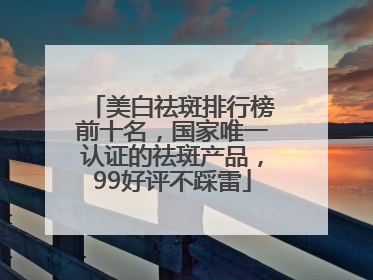 美白祛斑排行榜前十名，国家唯一认证的祛斑产品，99好评不踩雷