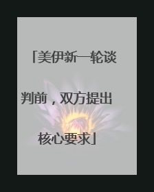 美伊新一轮谈判前，双方提出核心要求