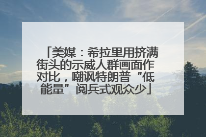 美媒：希拉里用挤满街头的示威人群画面作对比，嘲讽特朗普“低能量”阅兵式观众少