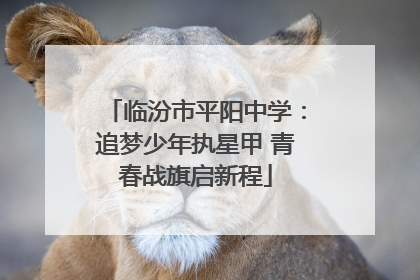 临汾市平阳中学：追梦少年执星甲 青春战旗启新程