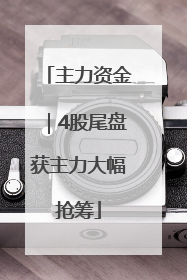 主力资金｜4股尾盘获主力大幅抢筹