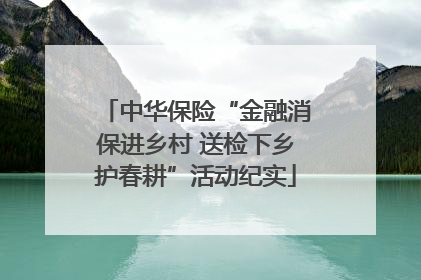 中华保险“金融消保进乡村 送检下乡护春耕”活动纪实
