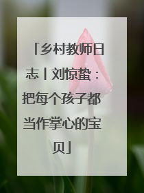 乡村教师日志丨刘惊蛰：把每个孩子都当作掌心的宝贝