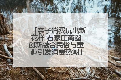 亲子消费玩出新花样 石家庄商圈创新融合民俗与童趣引发消费热潮