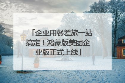 企业用餐差旅一站搞定！鸿蒙版美团企业版正式上线