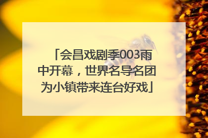 会昌戏剧季003雨中开幕，世界名导名团为小镇带来连台好戏