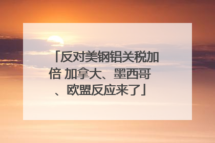 反对美钢铝关税加倍 加拿大、墨西哥、欧盟反应来了