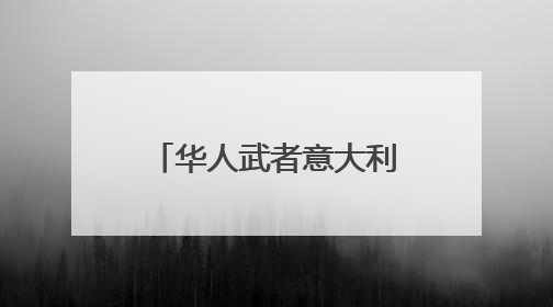 华人武者意大利传武：让武术成为一种生活方式