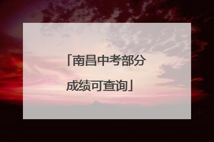 南昌中考部分成绩可查询