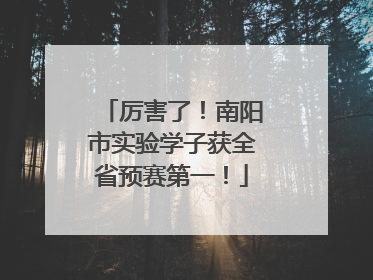 厉害了！南阳市实验学子获全省预赛第一！