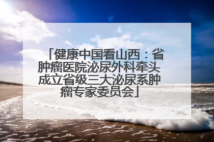 健康中国看山西：省肿瘤医院泌尿外科牵头成立省级三大泌尿系肿瘤专家委员会