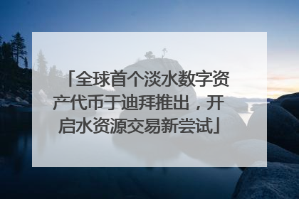 全球首个淡水数字资产代币于迪拜推出，开启水资源交易新尝试