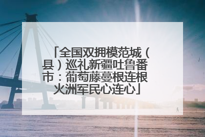 全国双拥模范城（县）巡礼新疆吐鲁番市：葡萄藤蔓根连根 火洲军民心连心