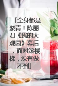 全身都是淤青！陈丽君《我的大观园》幕后：面对滚楼梯，没有做不到