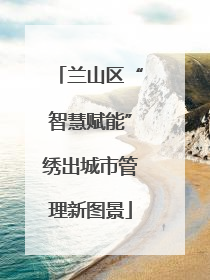 兰山区“智慧赋能”绣出城市管理新图景
