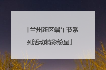 兰州新区端午节系列活动精彩纷呈