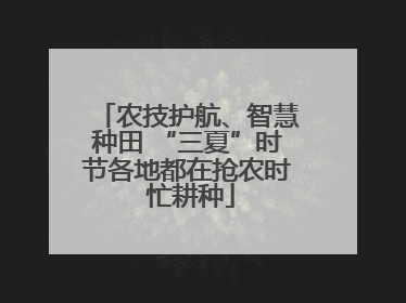 农技护航、智慧种田 “三夏”时节各地都在抢农时 忙耕种