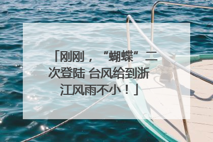 刚刚，“蝴蝶”二次登陆 台风给到浙江风雨不小！