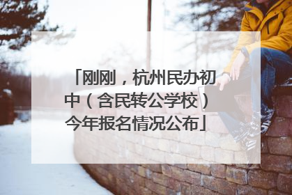 刚刚，杭州民办初中（含民转公学校）今年报名情况公布