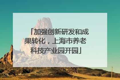 加强创新研发和成果转化，上海市养老科技产业园开园