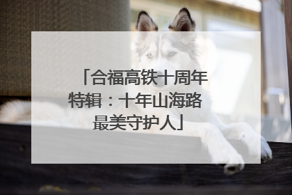 合福高铁十周年特辑：十年山海路 最美守护人