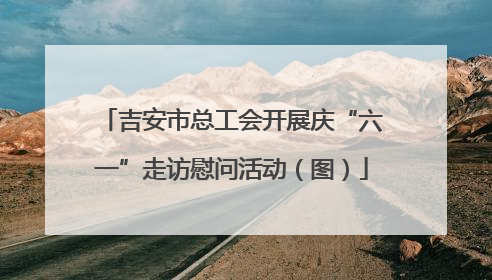 吉安市总工会开展庆“六一”走访慰问活动（图）