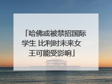 哈佛或被禁招国际学生 比利时未来女王可能受影响