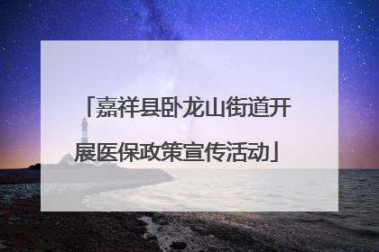 嘉祥县卧龙山街道开展医保政策宣传活动