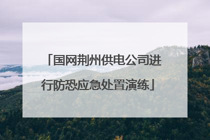 国网荆州供电公司进行防恐应急处置演练