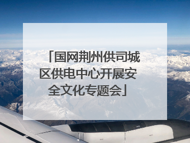 国网荆州供司城区供电中心开展安全文化专题会