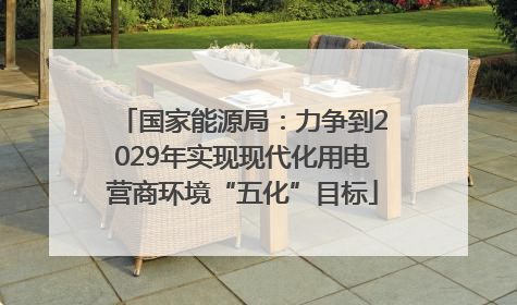 国家能源局：力争到2029年实现现代化用电营商环境“五化”目标