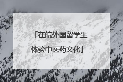 在皖外国留学生体验中医药文化