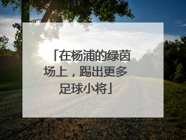 在杨浦的绿茵场上，踢出更多足球小将