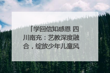 学回信知感恩 四川南充：艺教深度融合，绽放少年儿童风采｜您牵挂的四川
