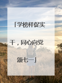学榜样促实干，同心向党颂七一