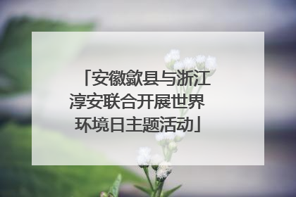 安徽歙县与浙江淳安联合开展世界环境日主题活动
