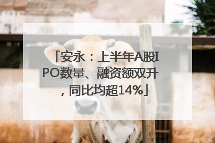 安永：上半年A股IPO数量、融资额双升，同比均超14%