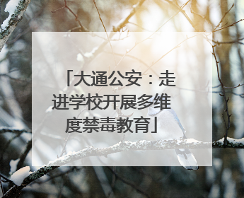 大通公安：走进学校开展多维度禁毒教育
