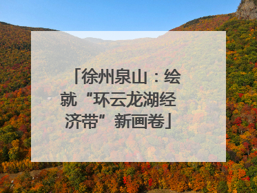 徐州泉山：绘就“环云龙湖经济带”新画卷
